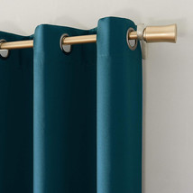 Sun Zero Nordic 2-pack Theater Grade Extreme 100% Blackout Grommet Curtain: Teal - £36.23 GBP
