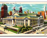 Public Library New York CIty NYC NY UNP WB Postcard N23 - £2.32 GBP