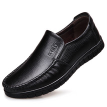 New Designer Men Leather Shoes Comfortable Slip On Lazy Shoes Solid Casual Loafe - £38.97 GBP