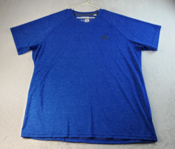 adidas T Shirt Men Size 2XL Blue Blend 100% Polyester Short Sleeve Logo Ultimate - £6.50 GBP