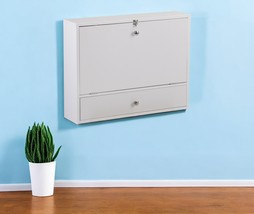 26&quot; White Wall Mounted Floating Desk - $5,725.84 MXN