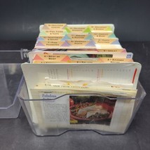 Vintage 80s Recipe Cards in Box Healthy Meals In Minutes Plus Magazine Snippings - £35.84 GBP
