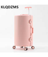 KLQDZMS Women&#39;s Luggage 20 Inch Aluminum Frame Boarding Box Men&#39;s PC Tro... - $186.20