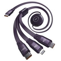 Multi Charging Cable 100W Retractable Charging Cable, 3in1 Charging Cable - £13.14 GBP