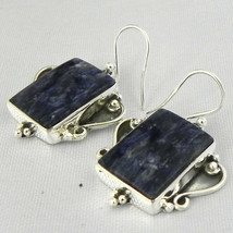 925 Sterling Silver Sodalite Handmade Earrings Xmas Gift Women ES-1198 - £32.99 GBP