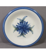 Louisville Pottery Small Mini Plate Stoneware Blue Flower &amp; White 4.75&quot; - £11.69 GBP