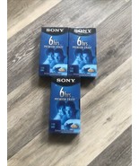 3 Sony 6 Hour T-120 Premium Grade Blank Recordable VHS Video Tape Factor... - £8.47 GBP