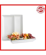 Versatile 12-Inch White Porcelain Serving Platters - Set of 4 for All Oc... - $824.60 MXN