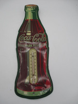 Coca-Cola 1955 Bottle Thermometer 17" Flat Fahrenheit Only Working - $54.45