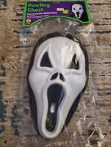 Vintage Howling Ghost Mask Scream Face HALLOWEEN  Deluxe Injection Molded New - £25.83 GBP