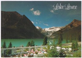 Postcard Lake Louise &amp; Outdoor Cafe Banff National Park Alberta 4.5 x 6.5 - £3.87 GBP