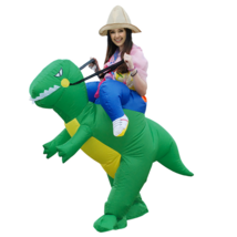 Inflatable Riding Dinosaur Costume T-Rex For Kids 7-14Y - £27.05 GBP