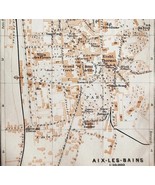 Map Aix-Les-Bains Southern France Rare 1914 Lithograph WW1 Street Mini D... - €34,85 EUR