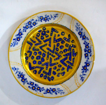 Porcelain Decorative Plate. Hand Painted, Blue and Gold Signed. - £23.66 GBP