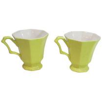 2 Independence Ironstone Cup Mug Lot Vintage Octagon 3.5&quot; Japan Daffodil... - £8.68 GBP
