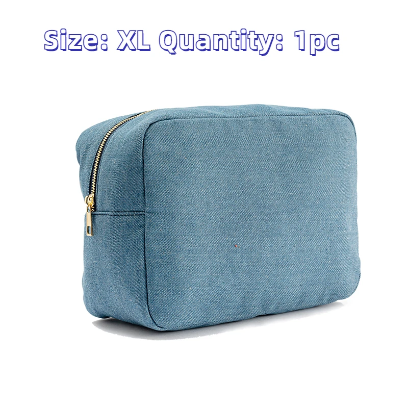 4size s m l xl makeup bag denim toiletry pouch men and women storage beauty box thumb200