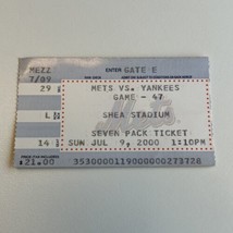 July 9 2000 Yankees Vs Mets Subway Series Ticket Stub Hampton Over Pettite Jeter - £12.17 GBP