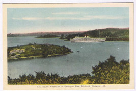 Postcard Midland Ontario SS South American In Georgian Bay - $4.94