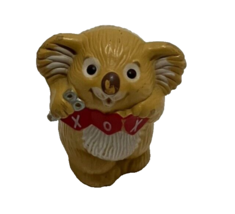 Koala Bear &amp; Hearts Hallmark Valentines Merry Miniature Figure Cake Topper 1988 - £5.45 GBP