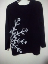 The Quacker Factory Black Beaded Detailed Sweater - £30.27 GBP