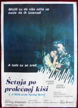 1970 Original Movie Poster Walk in Spring Rain Guy Green Ingrid Bergman Quinn YU - £19.21 GBP
