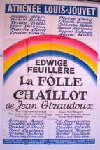 Edwige Feuillère – the Crazy Of Chaillot- Original Poster -L ’Athenee- Poster - £129.79 GBP