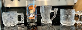 Vint. Mcdonalds Flinstone Glass Mugs lot of 3 1993 &amp; 1 Wilma PizzaHut Glass 1986 - £22.74 GBP