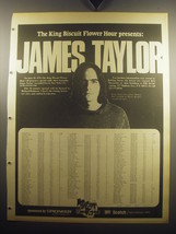 1974 The King Biscuit Flower Hour Advertisement - James Taylor - £14.52 GBP