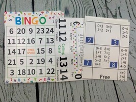 Numbers Bingo Game Multiplication and Addition Bingo Cards for Classroom Math - £16.21 GBP