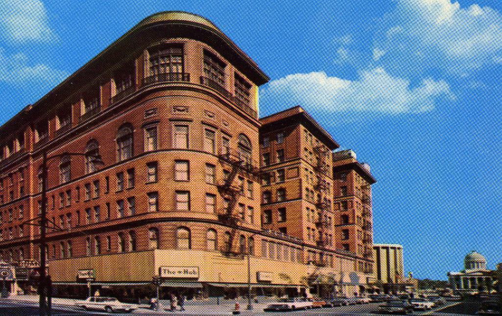 Vintage Postcard 1970's Monticello Hotel Norfolk Virginia Old Cars Unposted