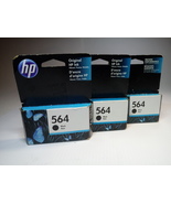 HP564 Cartridges – Black - Lot Of Three - £14.39 GBP
