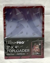 NEW Ultra Pro 3x4 Red Border Toploader Sports Trading Card Holder 25-Count 81159 - £7.33 GBP