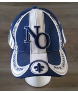 New Orleans Buorbon Street Saints Baseball Hat Blue Gray Raised Embroidery  - £18.43 GBP