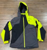 Spyder Boys Black/Gray/Yellow Ambush Insulated Ski Jacket  - Youth Size 12 - $73.87