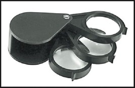 Folding 15x Magnifier, 3 lenes 5x each, Handheld Loupe  - $148.74 MXN