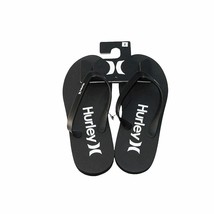 Hurley Flip Flop Sandals Black Thong Beach Casual Pool Slides Men&#39;s Size 8 - £7.91 GBP