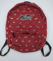 Vans X Disney 101 Dalmatians Backpack Book Bag Red All Over Print VTG Collab - £27.68 GBP