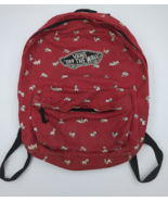Vans X Disney 101 Dalmatians Backpack Book Bag Red All Over Print VTG Co... - £26.55 GBP