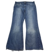 Calvin Klein Pants Womens 31 Blue Denim Flat Front Flare Pockets Casual Jeans - $29.70