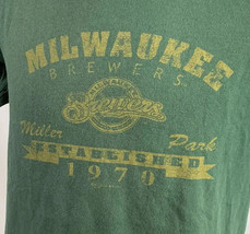 Vintage Milwaukee Brewers T Shirt Single Stitch MLB Baseball Team Logo Tee - £19.66 GBP