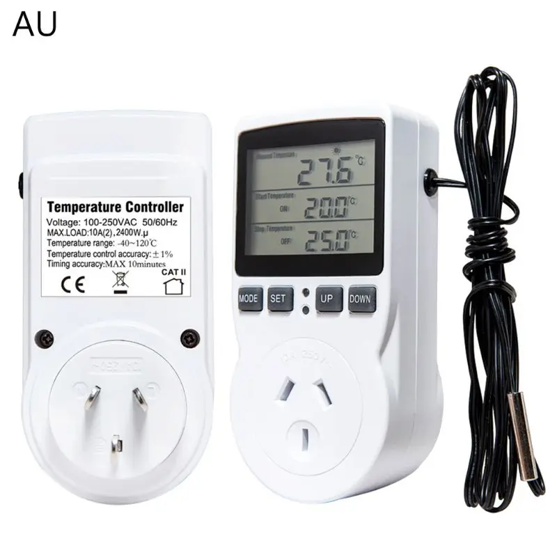 Digital Thermostat Temperature Controller Socket Outlet 16A with Timer Sensor - £175.67 GBP