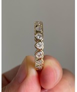 Heart Cut Moissanite Wedding Stack Band 925 Silver Eternity Engagement B... - $522.77 CAD