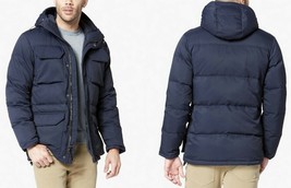 DOCKERS RDS Men&#39;s Responsible Down Parka Insulated Hooded Jacket Blue Si... - $69.00