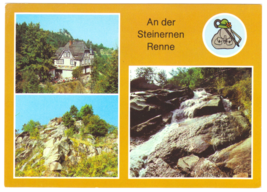 Vtg Postcard-Germany-An Der Steinernen Rene-Multi View-Chrome-GER2 - £4.71 GBP