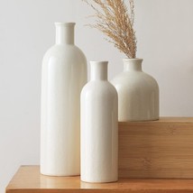 White Ceramic Vase, Decorative Vase, Ceramic Vase, Vases For, White Ceramic Vase - £35.50 GBP