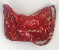 Vera Bradley Mesa Red Retired Paisley “Little Betsy” Tote Shoulder Bag P... - $220.96 MXN