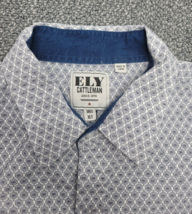 Ely Cattleman Shirt Adult XLT XL Tall Western Cowboy Pearl Snap Navy Flo... - £13.31 GBP
