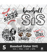 Baseball Sister SVG Bundle, Leopard Baseball Sister Shirt, Baseball fami... - $1.99