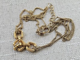 Monet Women Vintage Necklace Gold Tone Double Chain Necklace Jewelry - $27.00