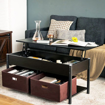 Lift Top Coffee Table Central Table with Drawers and Hidden Compartment ... - £131.87 GBP